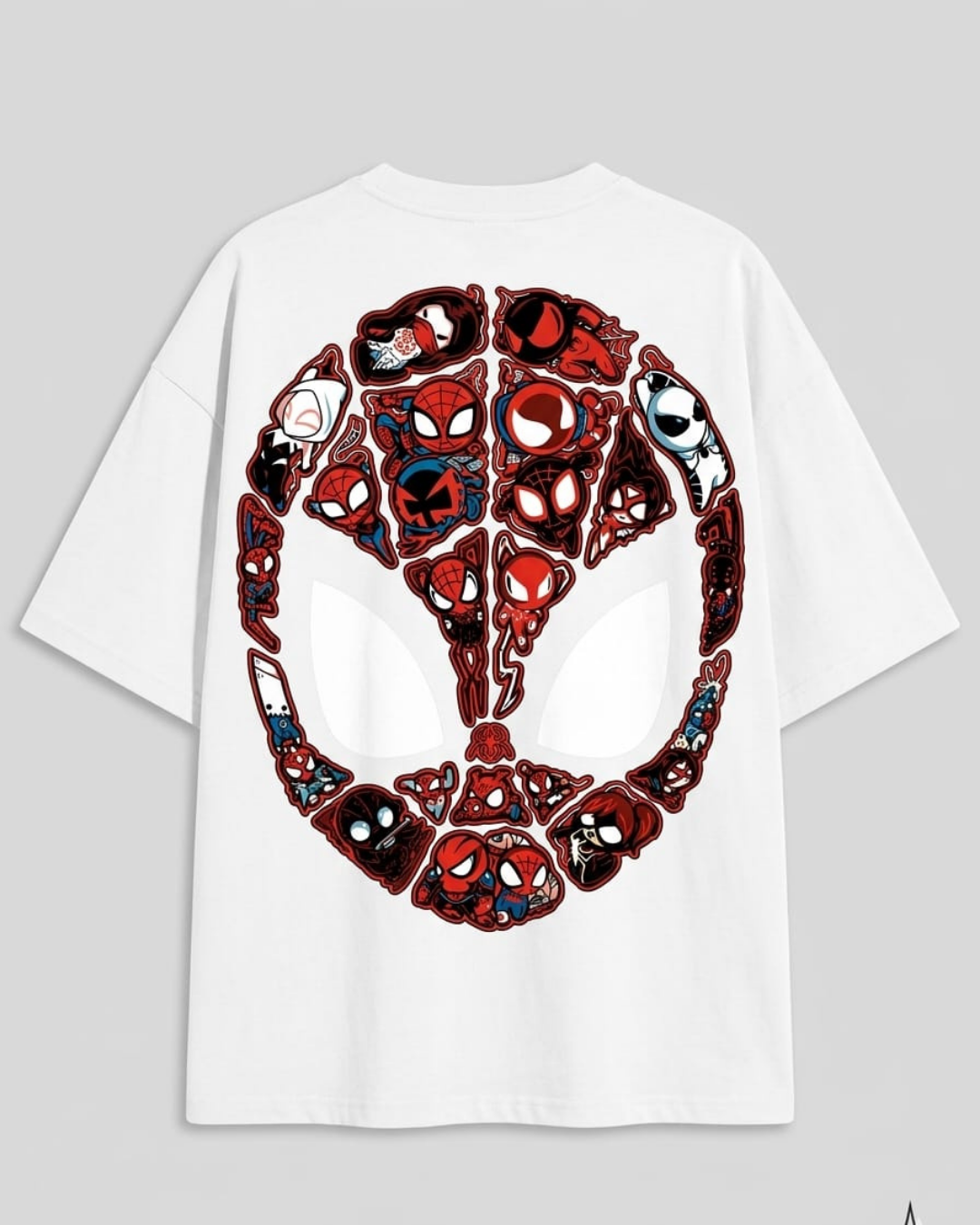 Men’s Premium Graphic Printed White T-Shirt (Spider Mask Design) - Image 2