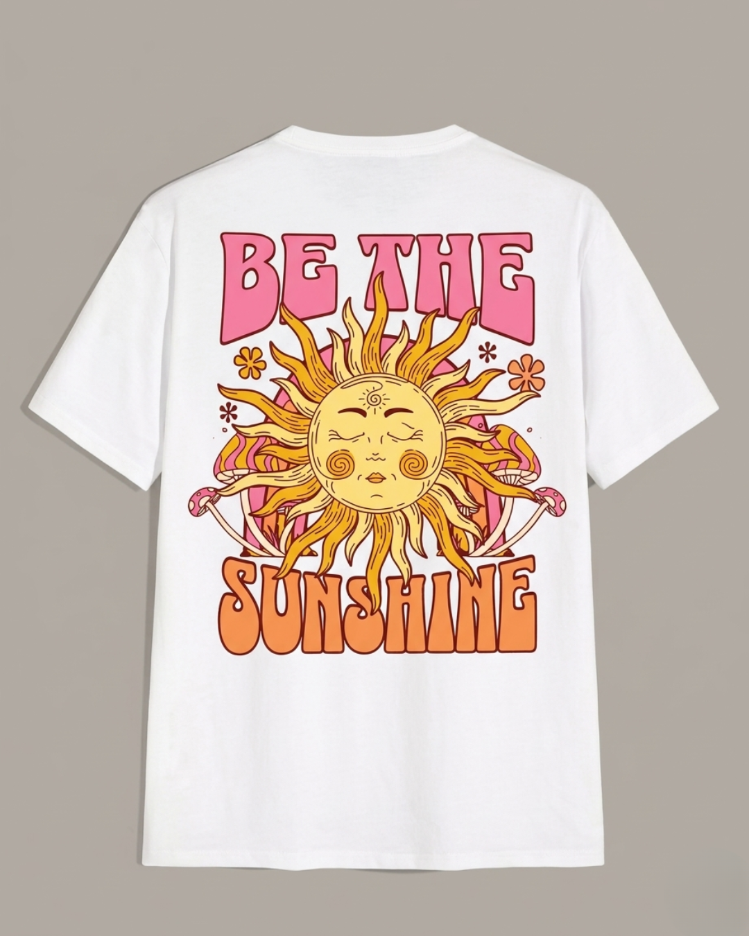 Women’s Oversized Graphic Printed T-Shirt – “Be Sunshine” Back Print | Casual Summer Wear - Image 2