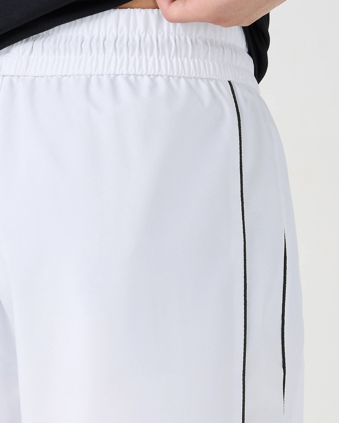 Men’s White Oversized Track Pants with Side Piping | Premium Comfort Fit - Image 4