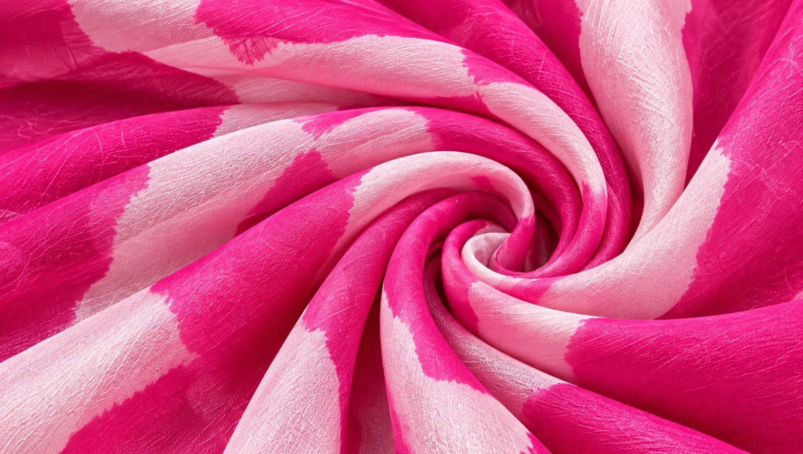 Fusica Pink Rangoli Silk Saree with Designer Embroidered Border and Stitched Blouse Piece - Image 5